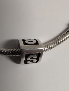 Pandora's  Sterling Silver Charm Letter S